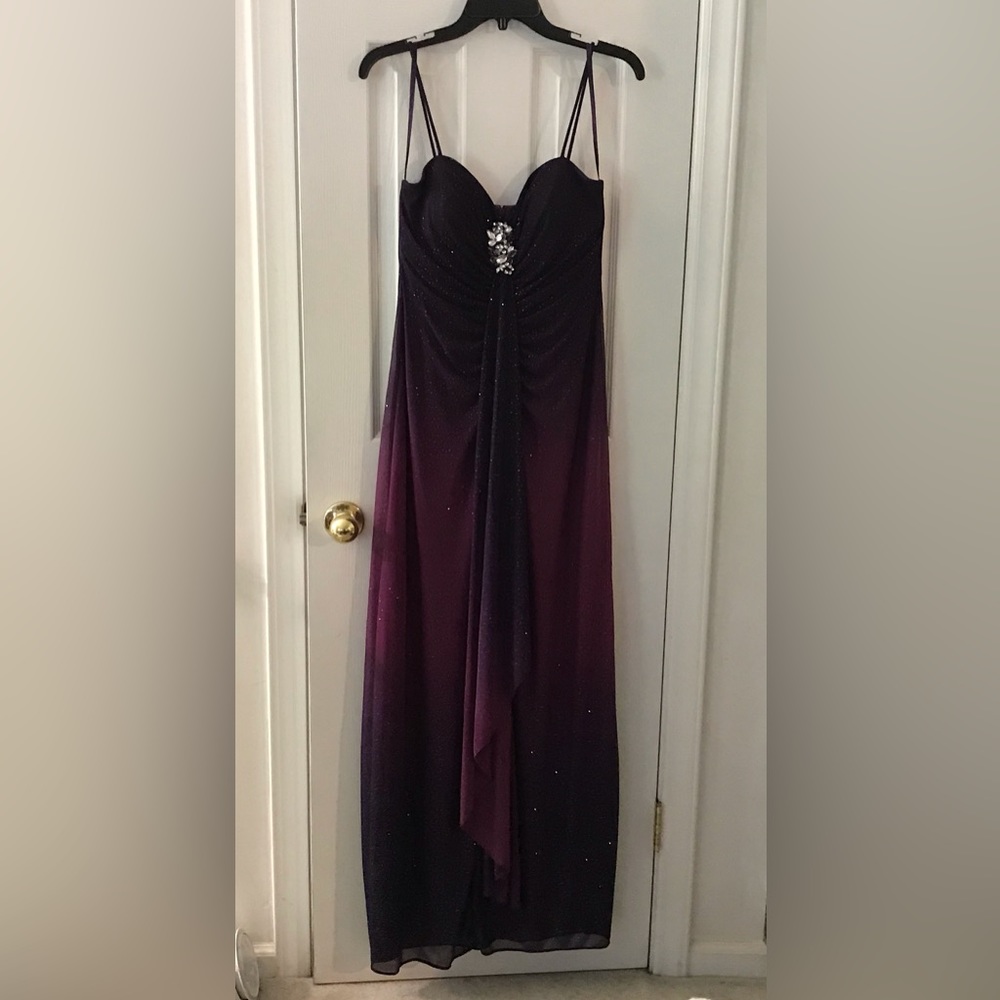 Formal Dress, Size 9/10, Purple Ombré with Spaghetti Straps